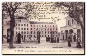Old Postcard Avignon Army barracks Chabran Boulevard Limbert New Fire AFFECTE...