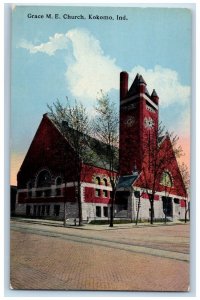 c1910 View of Grace M.E. Church Kokomo Indiana IN Antique Unposted Postcard