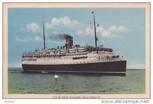 Oceanliner/Steamer/Ship, S. S. John, Yarmouth, Nova Scotia, Canada, 1910-1920s