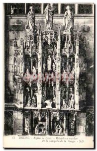 Old Postcard Bourg De Brou Church marble altarpiece of the Chapel of the Virgin