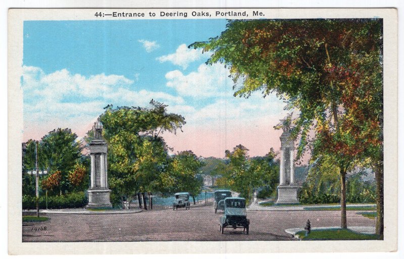 Portland, Me, Entrance to Deering Oaks