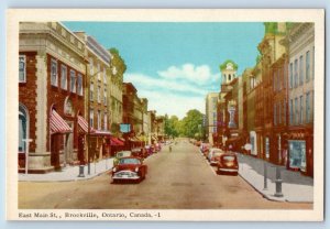 Brockville Ontario Canada Postcard East Main St. c1930's Vintage Unposted