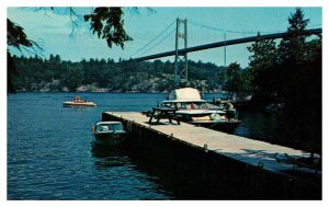 Postcard BRIDGE SCENE Thousand Islands Ontario ON AQ1218