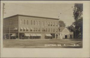 Rochester NH Central Square Street Scene c1905 Real Photo Postcard