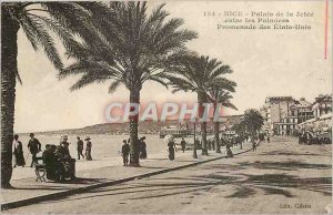 Old Postcard Nice Palais de la Jetee between the US Promenade Palms