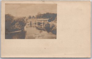 1908 Dorr Covered Bridge Rutland Vermont Real Photo RPPC Antique Postcard