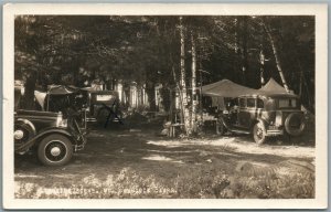 GUNSTOCK CAMPS NH OLD FORD CARS AUTOMOBILES VINTAGE REAL PHOTO POSTCARD RPPC