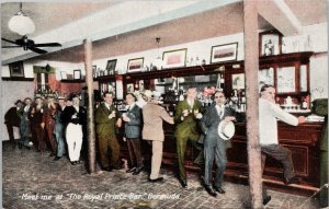 Bermuda Royal Prince Bar Men Alcohol Yankee Store Postcard F92