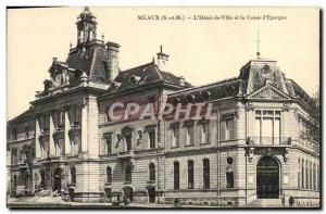 Old Postcard Bank Meaux L & # City 39hotel and Caisse d & # 39Epargne