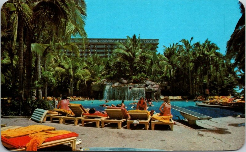 Acapulco, Mexico Postcard ACAPULCO PRINCESS HOTEL Swimming Pool Scene 1986 