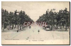 Old Postcard Marseille Prado Tramway