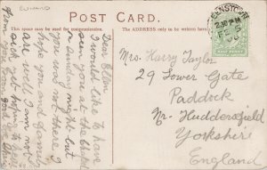 RMS 'Ivernia' Cunard Line Hands Across The Sea Ship c1908 Postcard E81