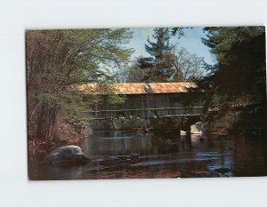 Postcard An old Covered Bridge still serving the public in Warner NH USA