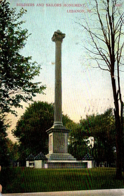 Pennsylvania Lebanon Soldiers and Sailors Monument 1909