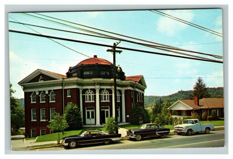 Vintage 1963 Postcard Antique Cars First Methodist Church Boone North