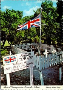 VINTAGE CONTINENTAL SIZE POSTCARD BRITISH GRAVEYARD OCRACOKE ISLAND N. CAROLINA