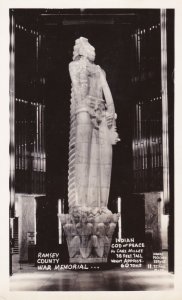 Minnesota Ramsey County War Memorial Indian God Of Peace Real Photo