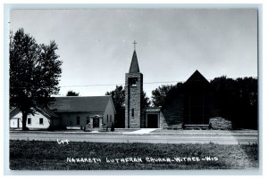 c1950's Nazareth Lutheran Church Withee Wisconsin WI RPPC Photo Postcard 