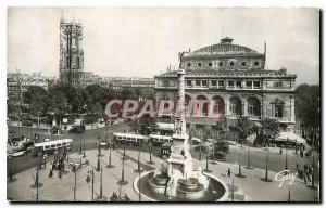 Old Postcard Paris and Wonders Place du Chatelet and the Tour Saint Jacques