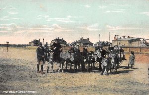 West Kirby England Beach Scene Horse Riding Vintage Postcard AA70188