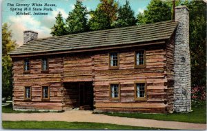 1941 The Granny White House Spring Mill State Park Mitchell IN Postcard