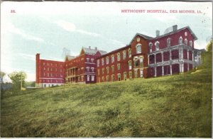 Des Moines Iowa Methodist Hospital Postcard X10