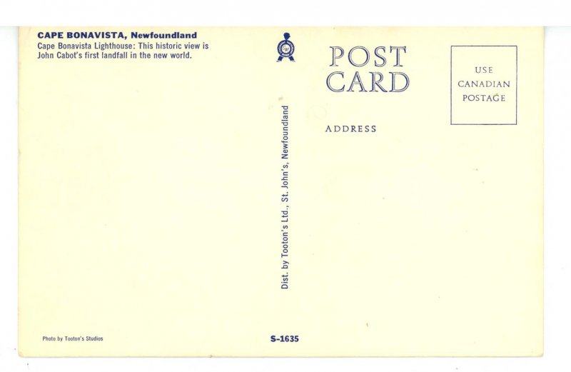 Canada - Newfoundland. Cape Bonavista Lighthouse