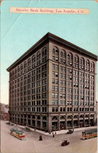 Security Bank Building Los Angeles CA Postcard PC141