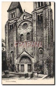 Old Postcard Conques Facade of L & # 39Eglise