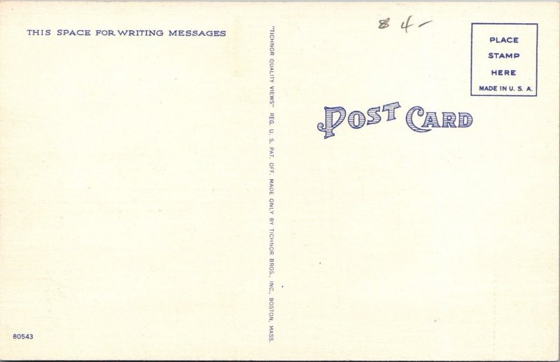 Linen Postcard Overseas Highway Floriday FL Keys Greyhound Bus JB8