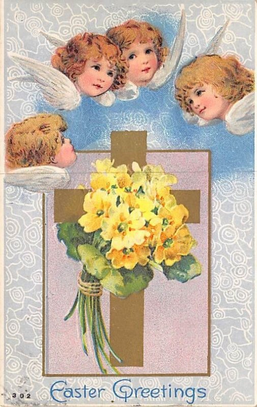 Easter Greetings Angel Angles 1911 