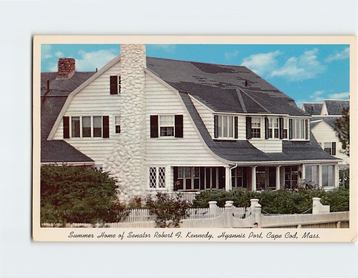 Postcard Summer Home of Senator Robert F. Kennedy, Hyannis Port ...
