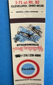Escadrille Restaurant Holiday Inn Strongsville Cleveland OH MatchCover Mb165