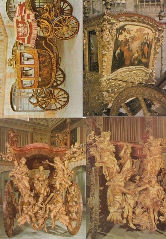 Lisboa Portugal Coach Museum Queen Maria Ana Marquis Of Fontes 4x Postcard s