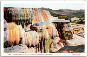 VINTAGE POSTCARD MAMMOTH HOT SPRINGS TERRACES AT YELLOWSTONE PARK 1920s