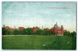 c1910's State Hospital Building Grounds Tower Columbus Ohio OH Unposted Postcard