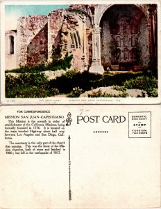 Sanctuary, Mission San Juan Capistrano 1775 (22650