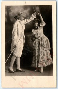 c1910s 1700 Fashion RPPC Man Woman Opera Theatre Dance Costume Actors Photo A174