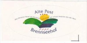 AUSTRIA KAERNTEN HOTEL BRENNSEEHOF VINTAGE LUGGAGE LABEL