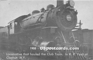 Locomotive, Club Train 1908 - Clayton, New York NY  