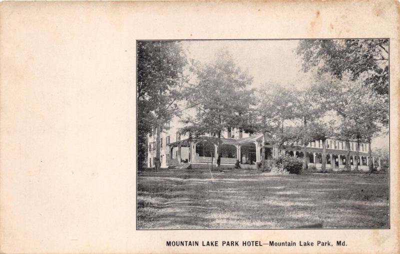 MOUNTAIN LAKE PARK MARYLAND MOUNTAIN LAKE PARK HOTEL POSTCARD 1900s