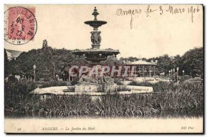 Old Postcard Angers Le Jardin Du kiosk Mail