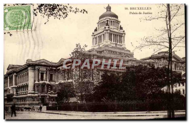 Old Postcard Brussels Palace Justise