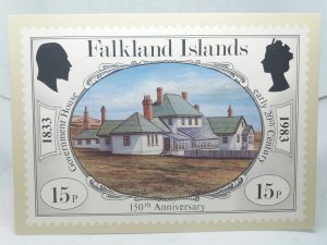 Government House Falkland Islands 150th Anniversary 1833-1983 15p Stamp Postcard