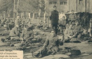 Military Belgium Army Before Riding Their Horses WW1 Vintage Postcard 07.71