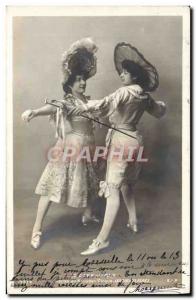 Old Postcard Dance Dance at the Cake Walk The circus Peres sisters