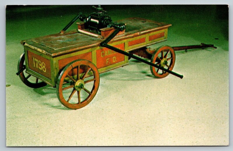 Fire Truck Engine Fireman Postcard Firemen's Home New York Hudson