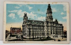 Court House Indianapolis Indiana to John D. Hershey Lancaster 1928 Postcard A4