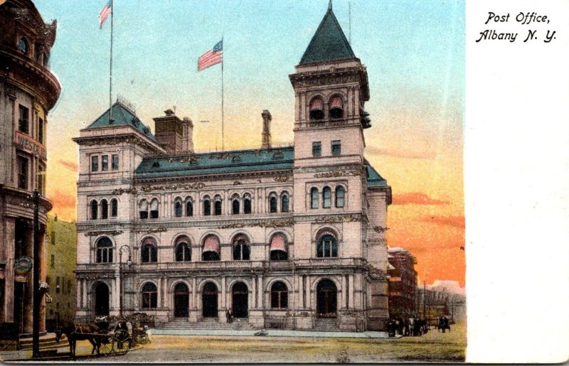 New York Albany Post Office United States New York Albany, Postcard / HipPostcard