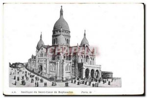 Postcard Old Paris Basilique du Sacre Coeur in Montmartre